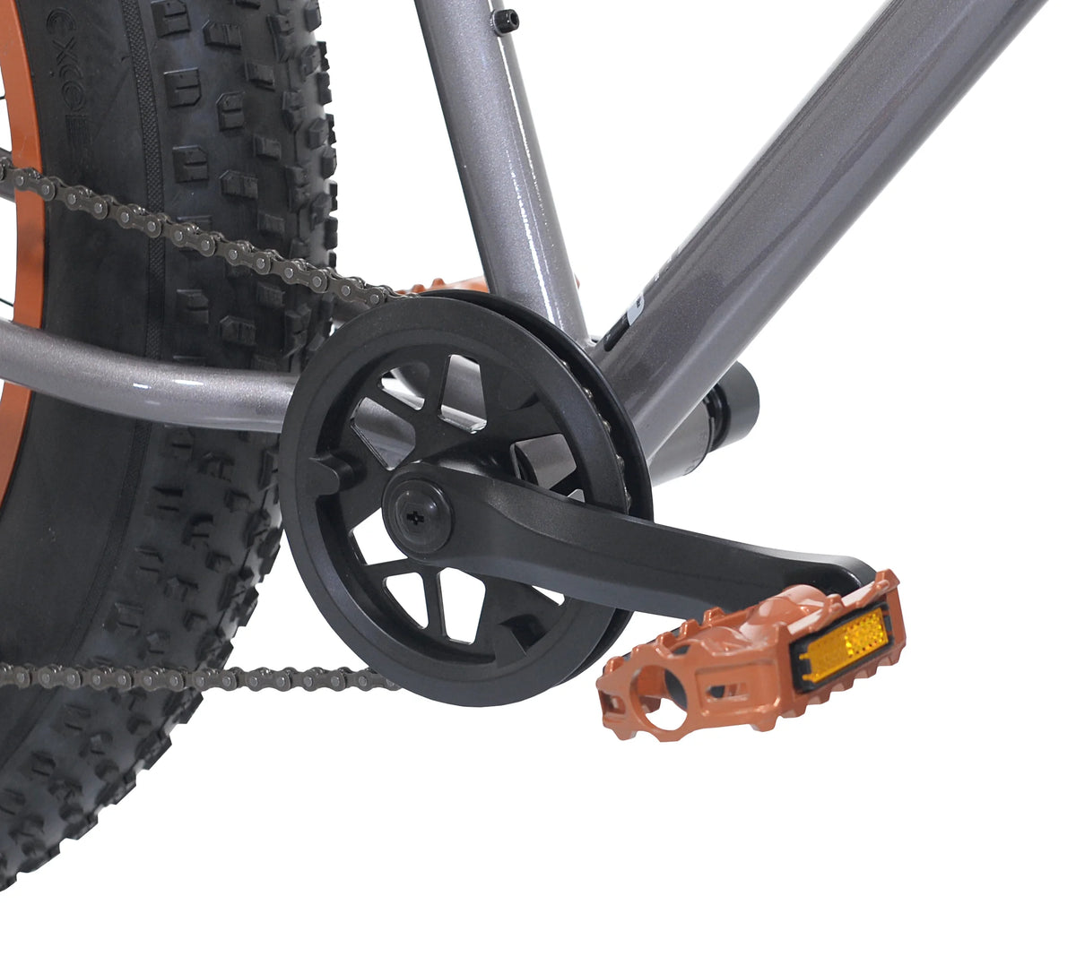Vélo à pneus larges Ozark Trail, roues de 26 pouces, convient aux adolescents et aux adultes mesurant entre 1,58 m et 1,78 m, unisexe, gris