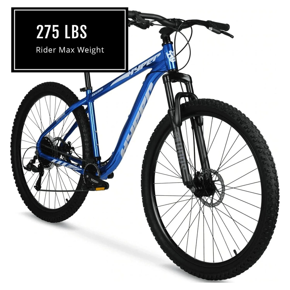 Vélo tout-terrain Hyper Bicycle Men's 29 Explorer, cadre rigide, bleu