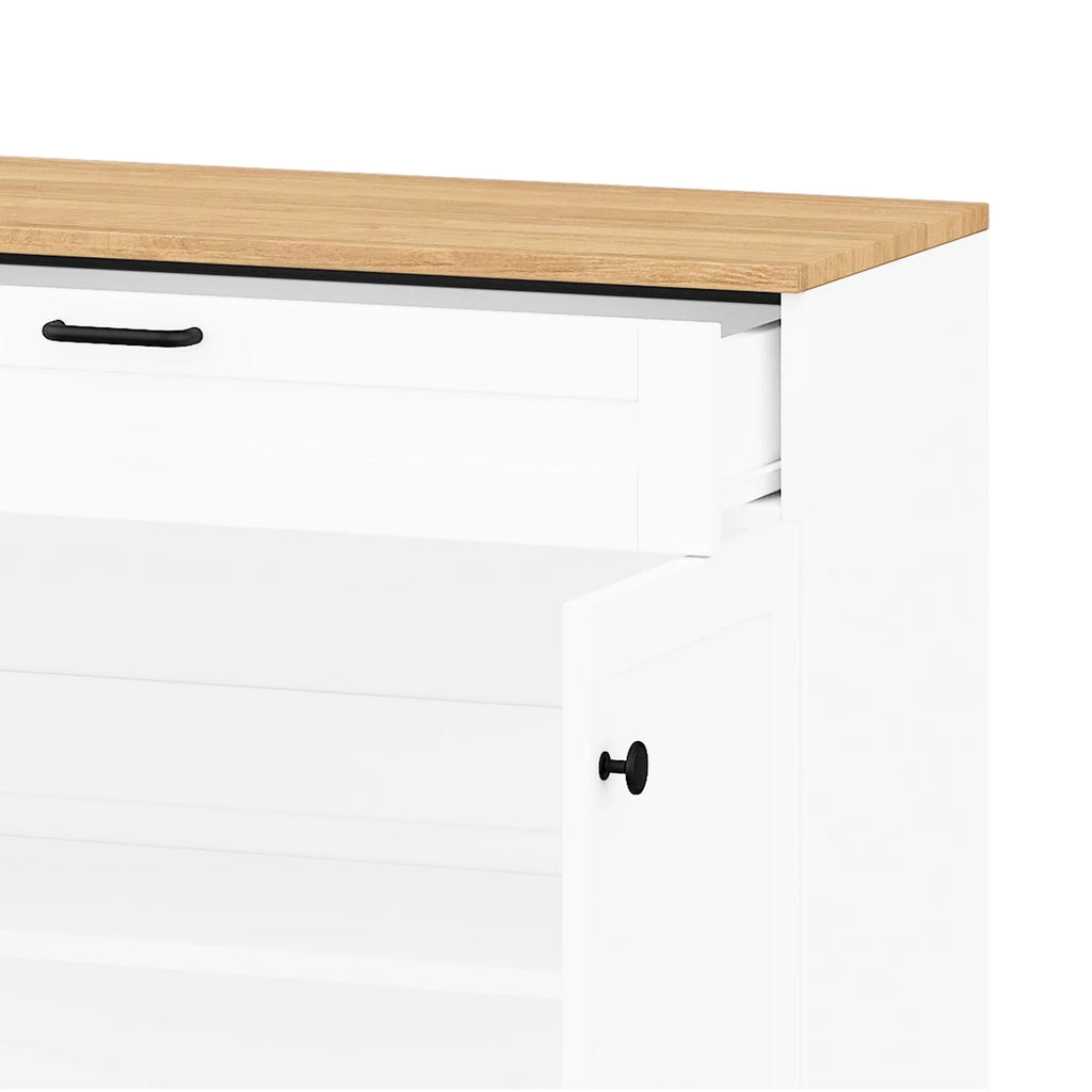 72h Garde-manger en paire, 2, Étagères réglables, , Finition noire 2 Bibliothèques , Armoire de style vintage