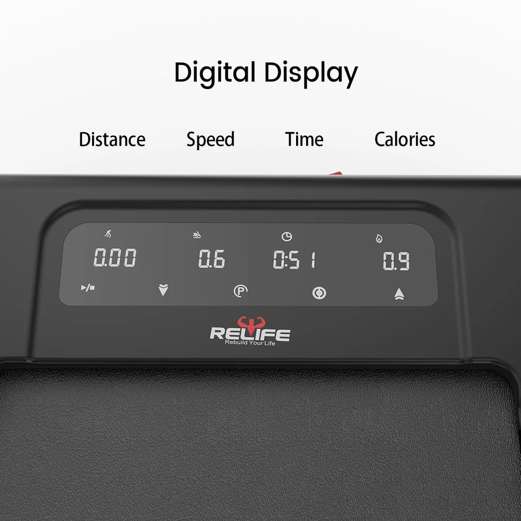 Relife Sports Tapis de course sous bureau 2 en 1 avec inclinaison Tapis de marche portable ,0,5-4mph, Noir