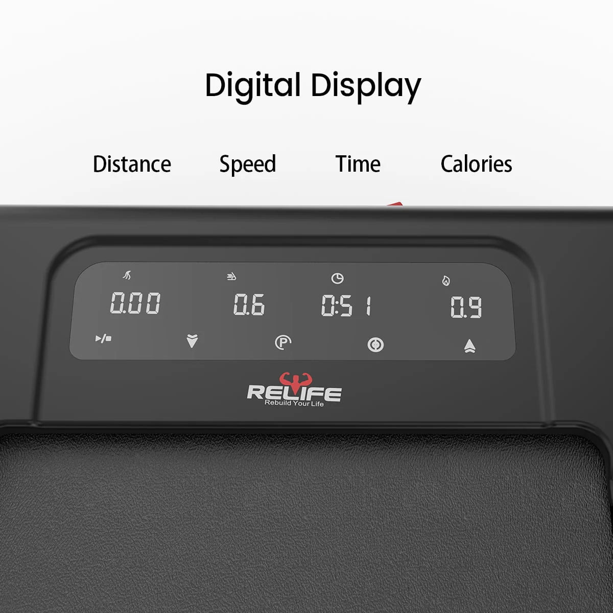 Relife Sports Tapis de course sous bureau 2 en 1 avec inclinaison Tapis de marche portable ,0,5-4mph, Noir