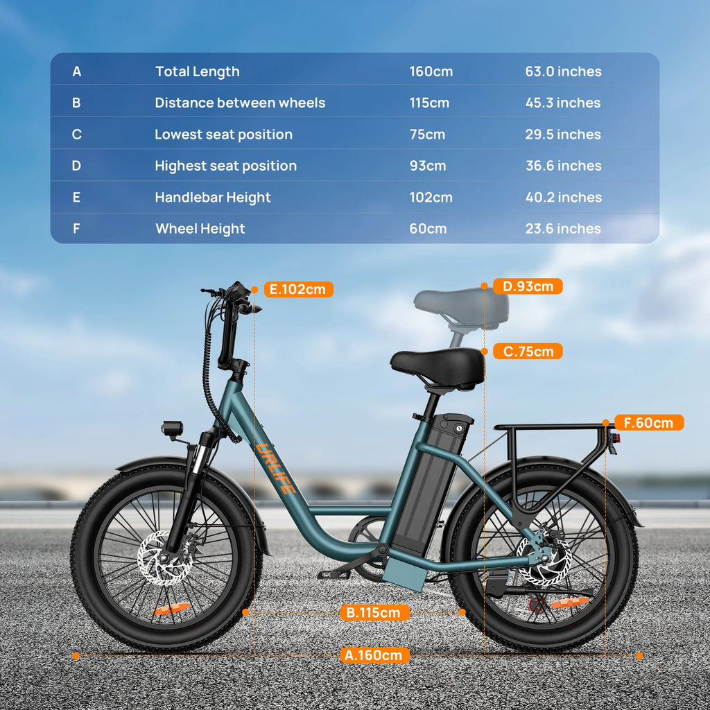 Vélo électrique URLIFE 20 pour adultes, moteur de 1 000 W en crête, batterie amovible 48 V 13 Ah, VTT électrique 7 vitesses, UL2849-Noir