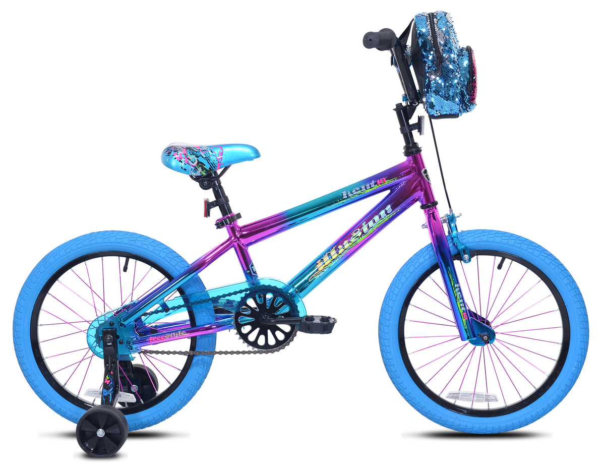 Vélo pour enfant 18 Kent Illusion, roues de 18 pouces, pour enfants de 6 à 12 ans, bleu/violet