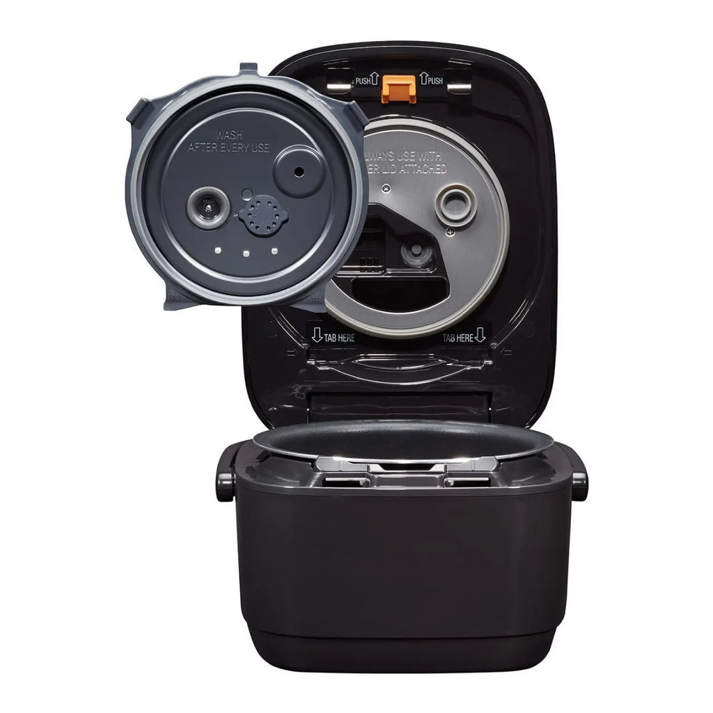 Cuiseur à riz à induction chauffante sous pression avec fonction maintien au chaud Zojirushi NW-JEC10BA, capacité de 5,5 tasses (noir)
