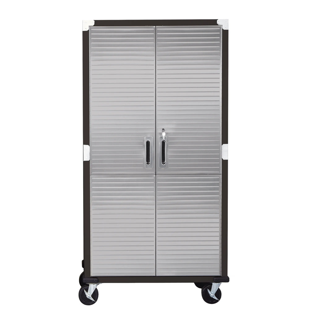 Seville Classics Classeur de rangement verrouillable à corps en acier UltraHD, unité d’étagères, 36 po l x 18 po P x 72 po H, granit