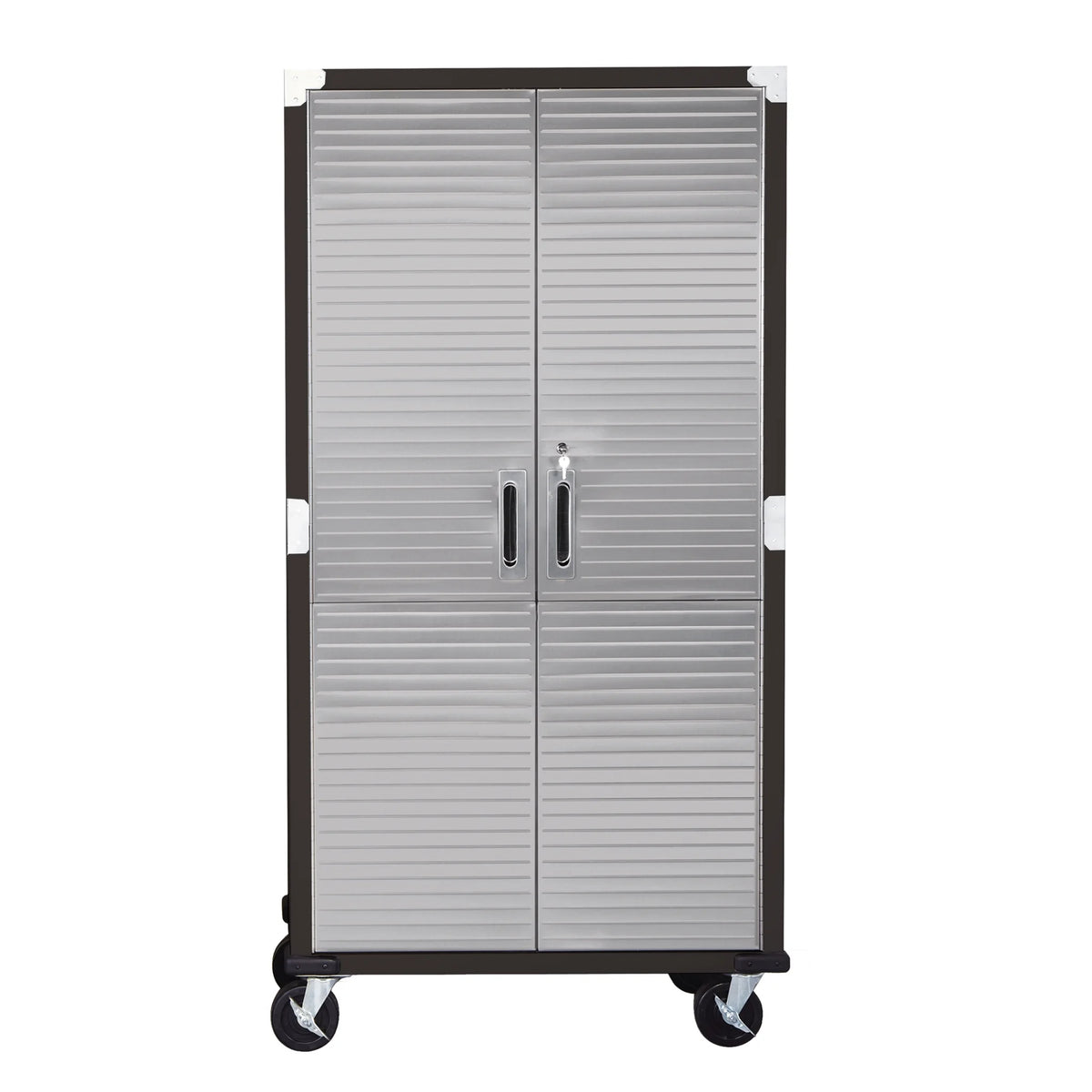 Seville Classics Classeur de rangement verrouillable à corps en acier UltraHD, unité d’étagères, 36 po l x 18 po P x 72 po H, granit