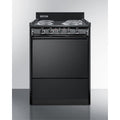 Cuisinière électrique à 24 pouces avec serpentins, en noir