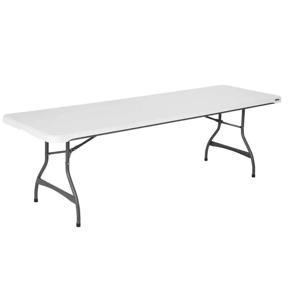Lot de 4 tables pliantes empilables commerciales Lifetime, 8 pieds - Blanc (80344)