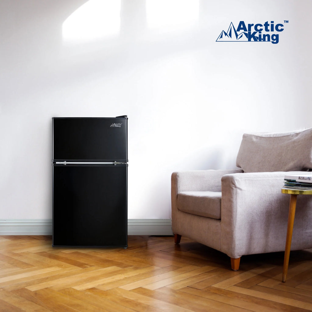 Mini-réfrigérateur Arctic King de 3,2 pi³, à deux portes avec congélateur, en acier inoxydable, certifié Energy Star