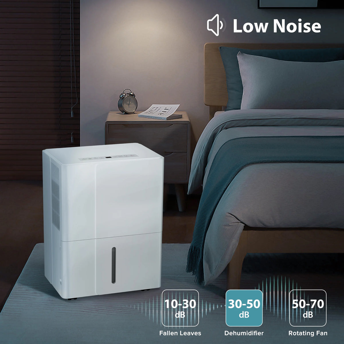 Déshumidificateur KISSAIR de 15 pintes, couverture maximale de 3 000 pi², 3 modes de fonctionnement, minuterie de 24 h, sous-sol/salle de bain/lancerie