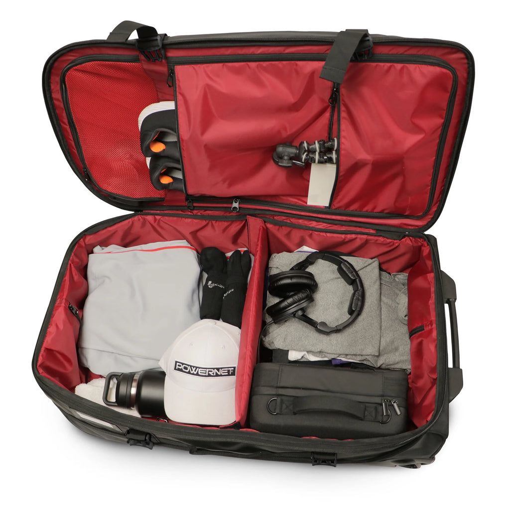 Sac polochon à roulettes PowerNet avec poignée, sac de voyage pour baseball, sac de baseball et de softball pour équipement de receveur, sac de baseball de voyage (petit | 110 L)