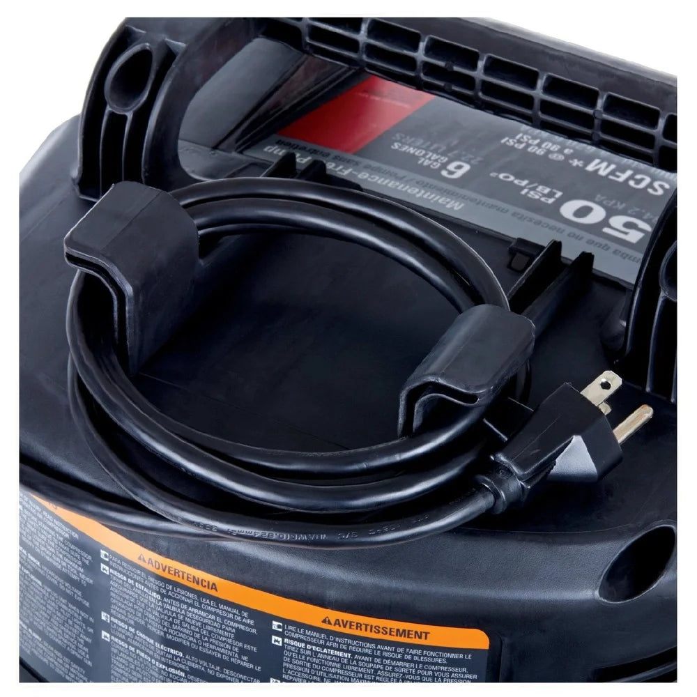 Compresseur d’air sans huile à cuve plate Porter-Cable C2002-ECOM de 0,8 ch, 6 gal