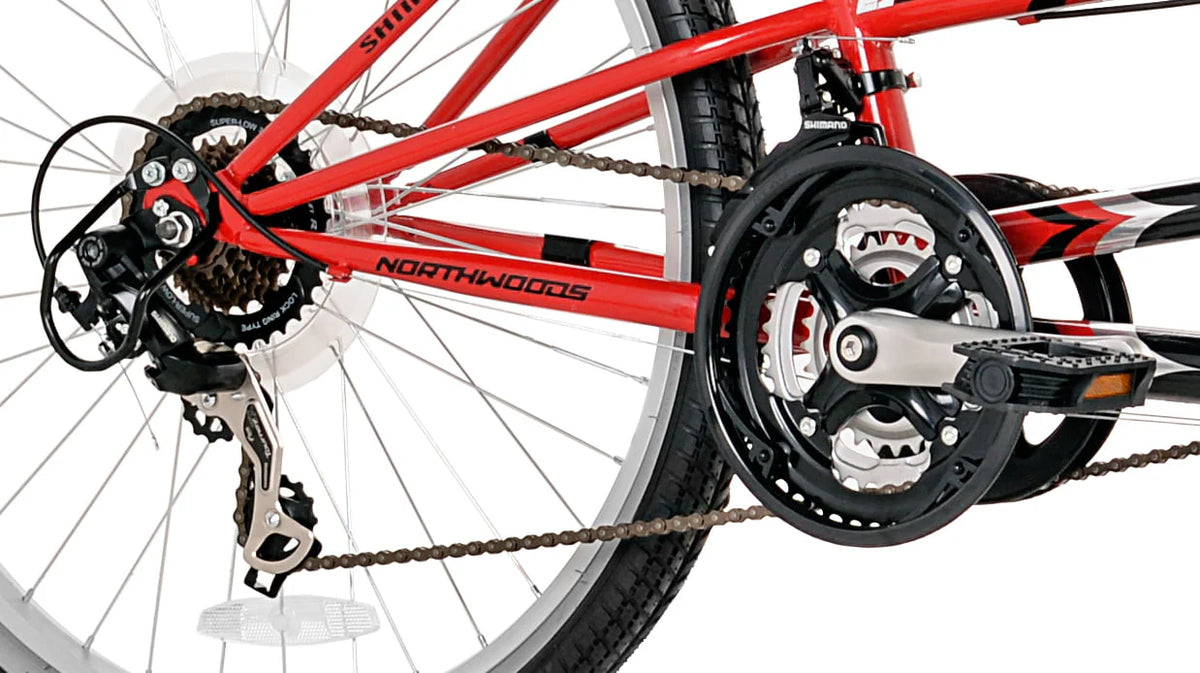 Vélo tandem pour adultes Northwoods 26 à double entraînement et 21 vitesses, rouge/noir
