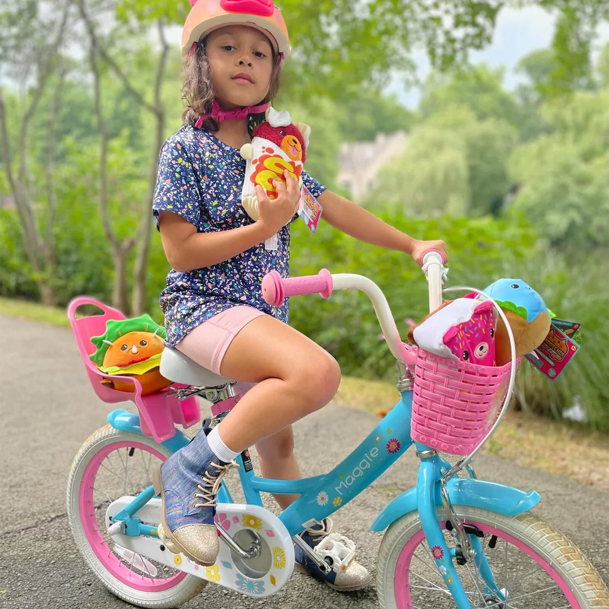 Vélo pour filles Glerc Maggie de 12 pouces pour enfants de 2 à 4 ans, Pêche