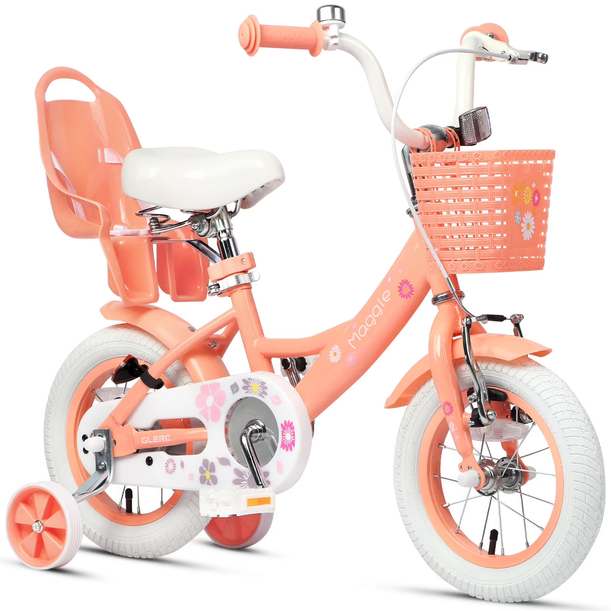 Vélo pour filles Glerc Maggie de 12 pouces pour enfants de 2 à 4 ans, Pêche