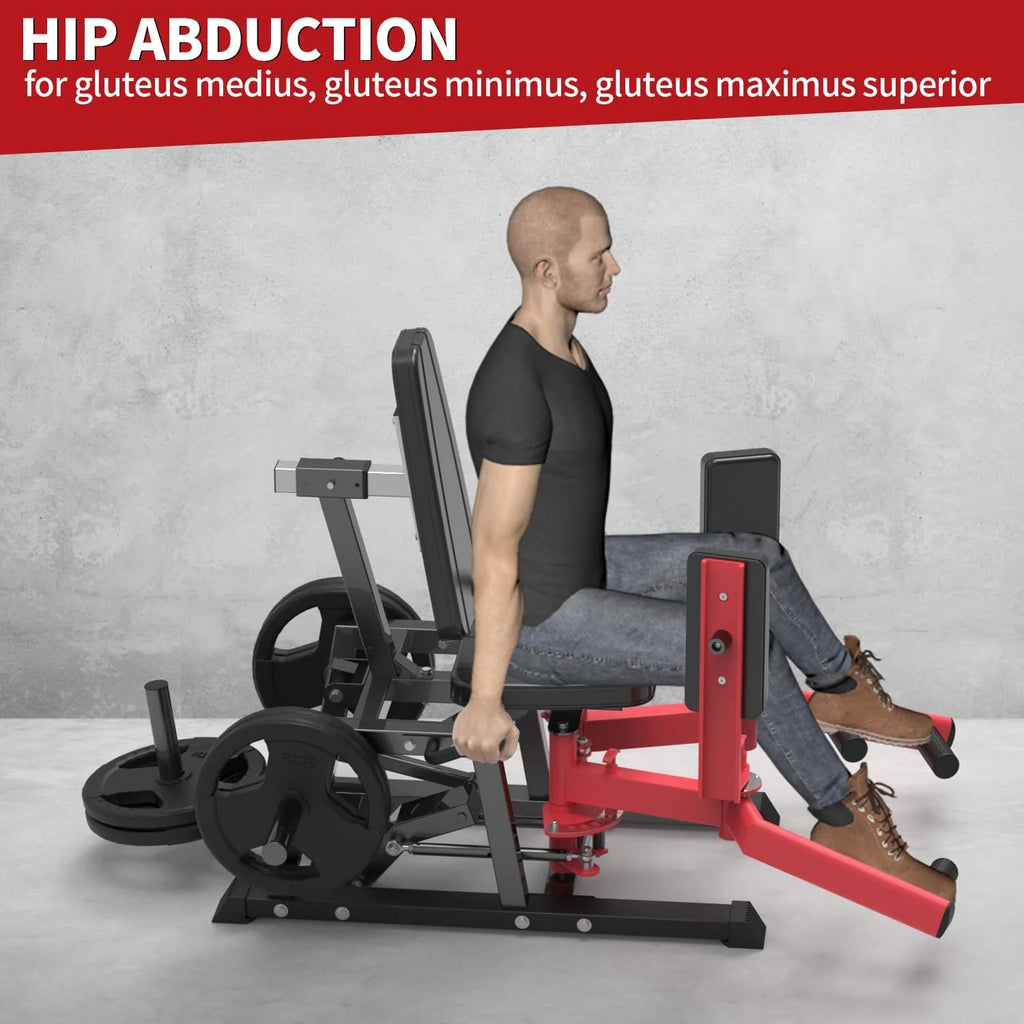 Machine à abduction de hanche Luku, appareil pour l’intérieur et l’extérieur des cuisses avec système de 6 niveaux de résistance pour la maison, noir