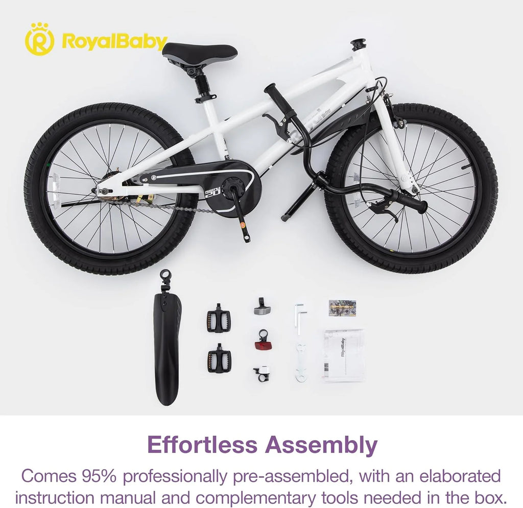 Vélo Royalbaby Freestyle 20 pour garçons et filles de 9 à 12 ans, Bleu