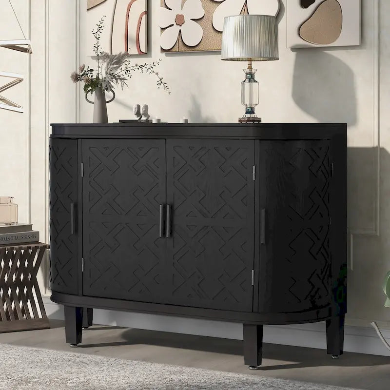Buffet 4 portes avec motifs antiques - 15,20 x 47,20 x 33,50