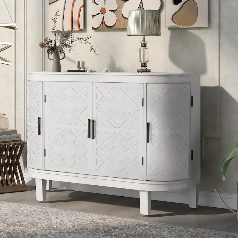 Buffet 4 portes avec motifs antiques - 15,20 x 47,20 x 33,50