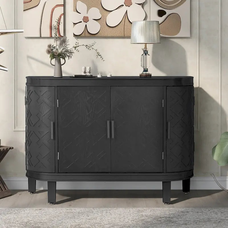Buffet 4 portes avec motifs antiques - 15,20 x 47,20 x 33,50