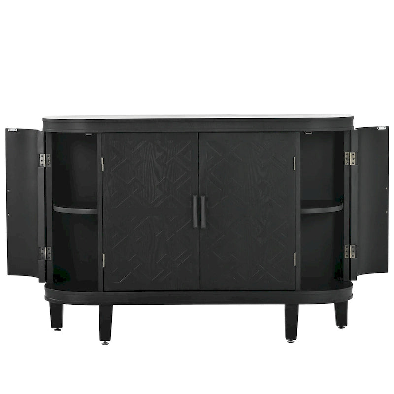 Buffet 4 portes avec motifs antiques - 15,20 x 47,20 x 33,50