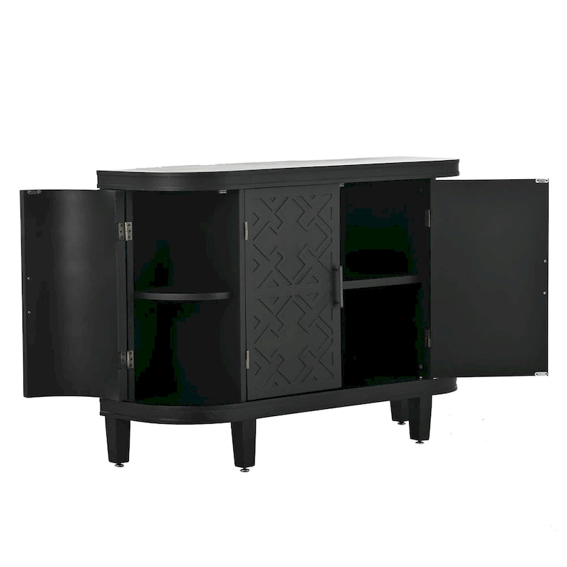 Buffet 4 portes avec motifs antiques - 15,20 x 47,20 x 33,50
