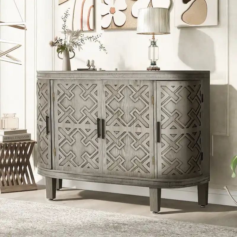 Buffet 4 portes avec motifs antiques - 15,20 x 47,20 x 33,50