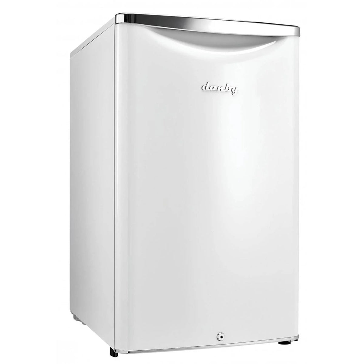 Mini-réfrigérateur compact pour boissons Danby de 4,4 pieds cubes avec verrouillage, blanc
