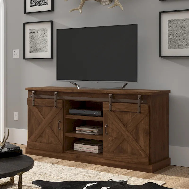 Meuble TV en bois « Farmhouse » de 66 po The Gray Barn Sycamore Rise