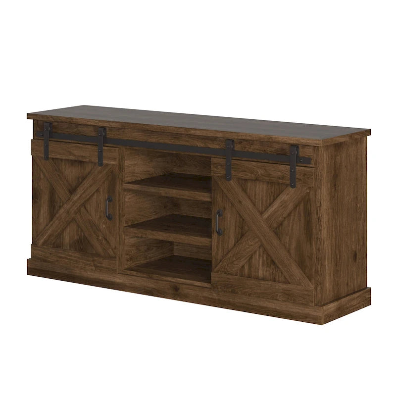 Meuble TV en bois « Farmhouse » de 66 po The Gray Barn Sycamore Rise