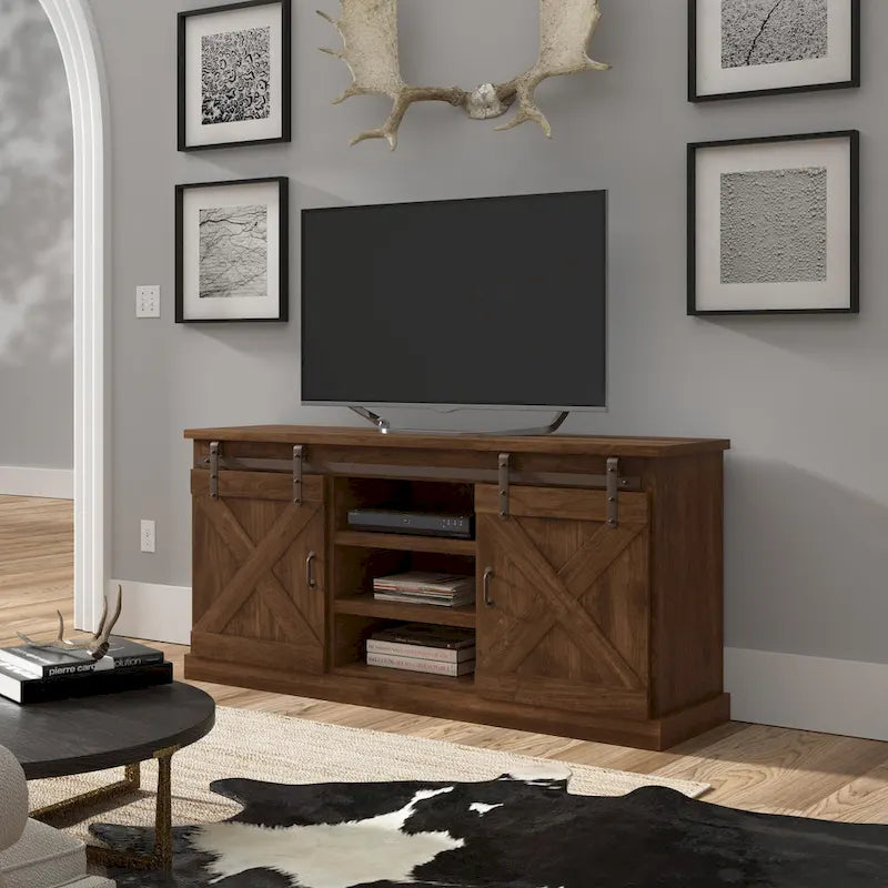 Meuble TV en bois « Farmhouse » de 66 po The Gray Barn Sycamore Rise