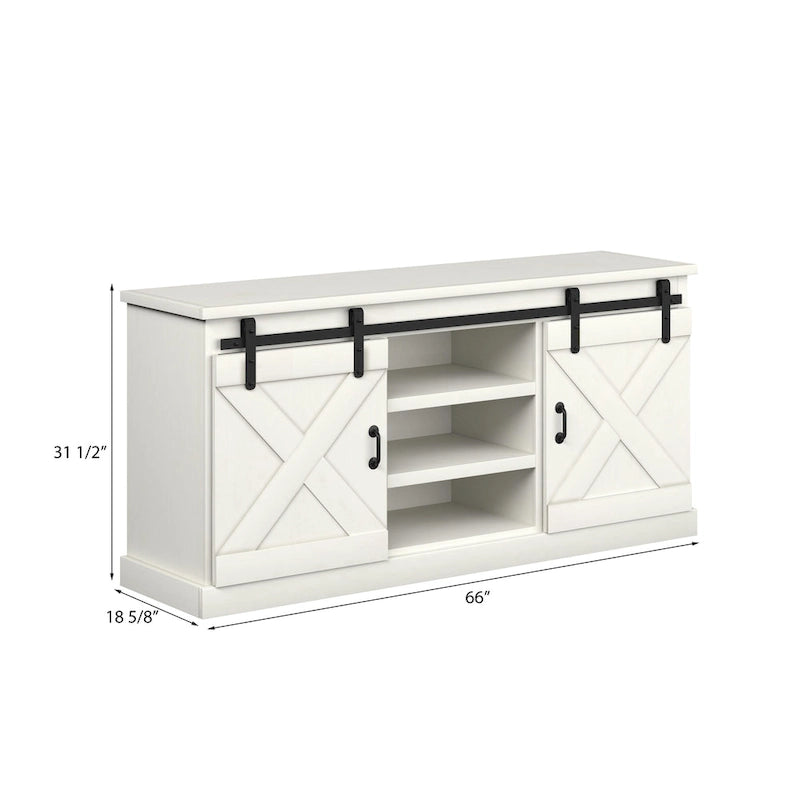 Meuble TV en bois « Farmhouse » de 66 po The Gray Barn Sycamore Rise