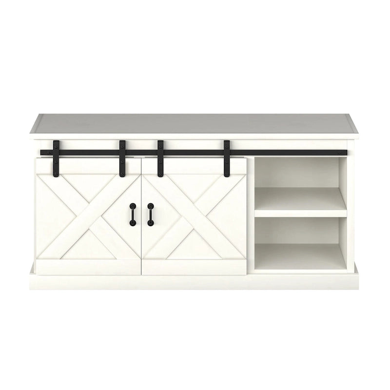 Meuble TV en bois « Farmhouse » de 66 po The Gray Barn Sycamore Rise