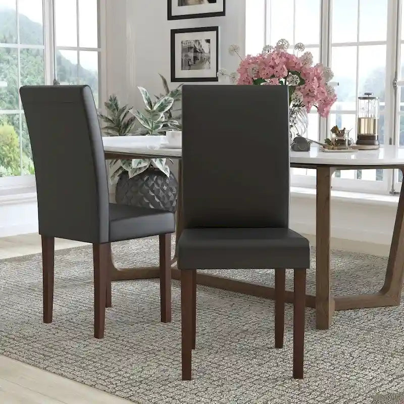 Chaises Parsons en bois rembourrées (lot de 2) - 48,26 L x 54,61 P x 101,6 H cm