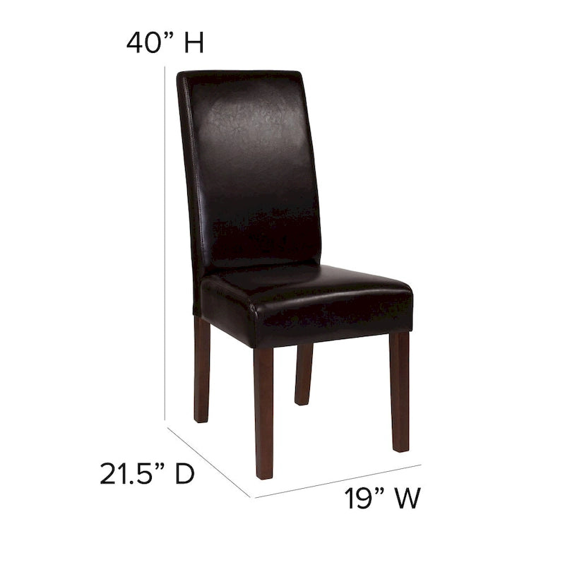 Chaises Parsons en bois rembourrées (lot de 2) - 48,26 L x 54,61 P x 101,6 H cm
