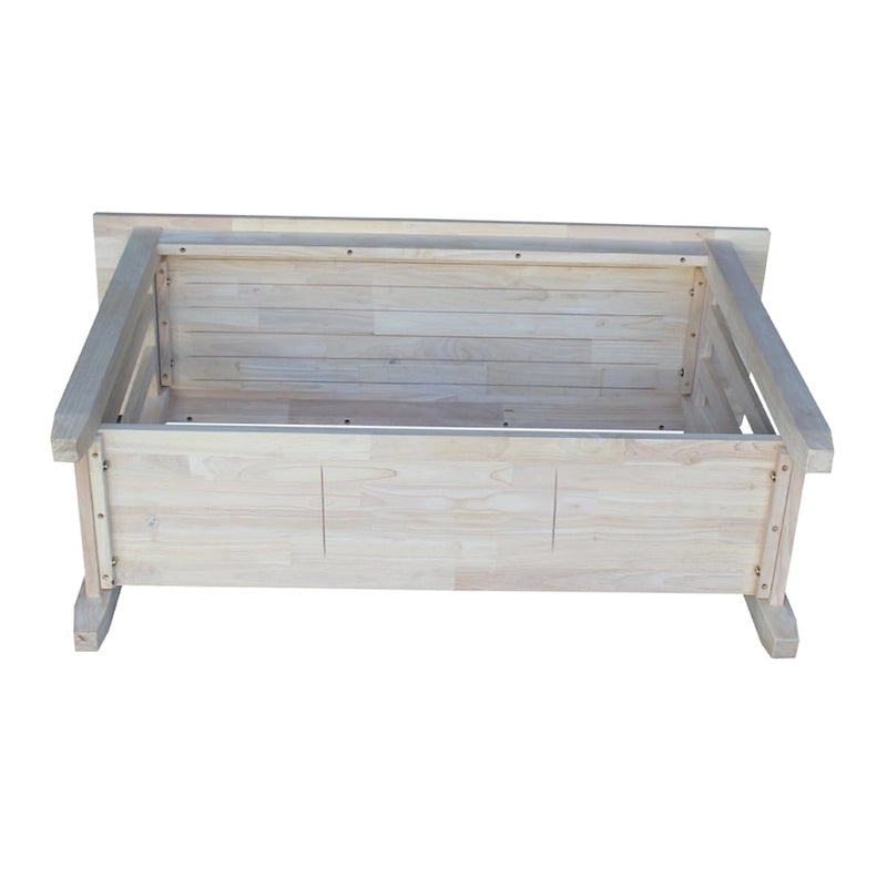 Table console The Gray Barn Moonshine in bois inachevé de style mission