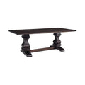 Table à manger rectangulaire en bois, coloris expresso rustique