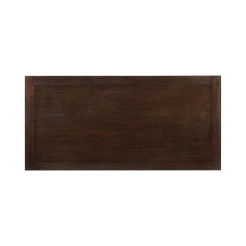 Table à manger rectangulaire en bois, coloris expresso rustique
