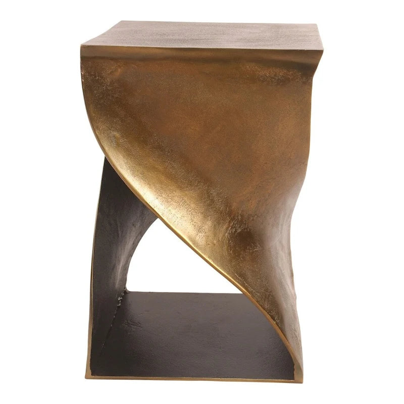Table d'appoint moderne torsadée bicolore