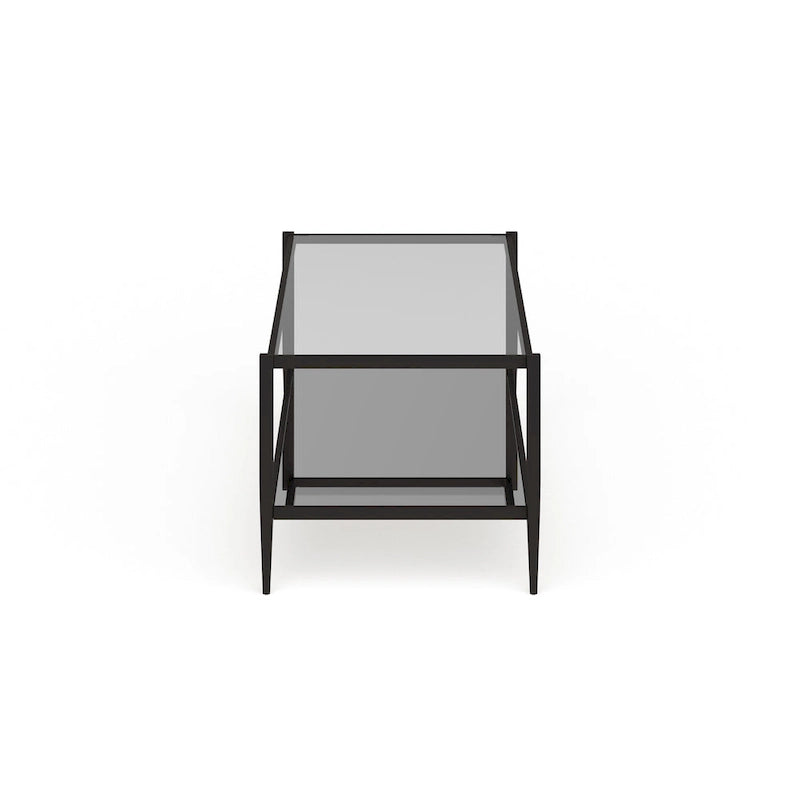 Table basse rectangulaire de 45 de large avec étagère miroir