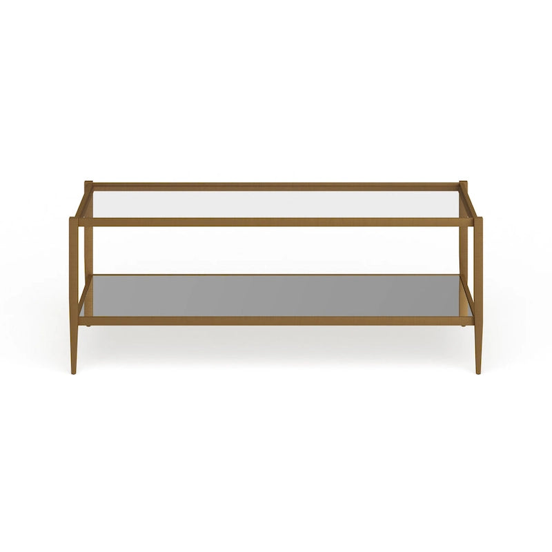 Table basse rectangulaire de 45 de large avec étagère miroir