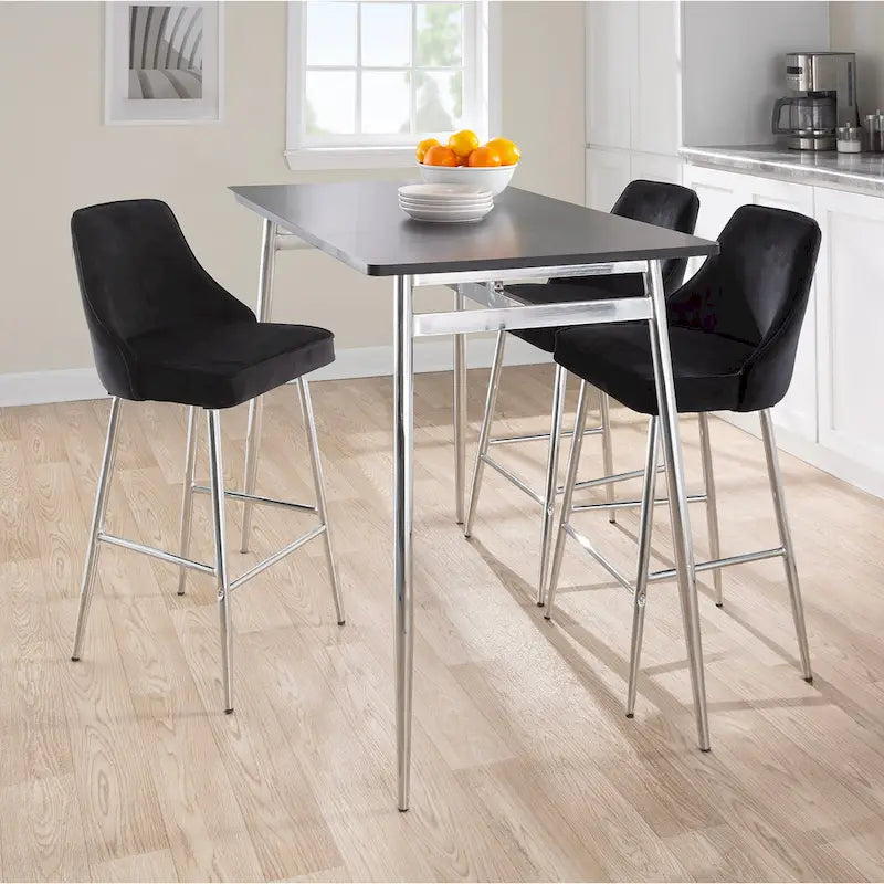 Table de salle à manger moderne à hauteur de comptoir avec surface durable et pieds robustes pour le bar de cuisine et la salle à manger