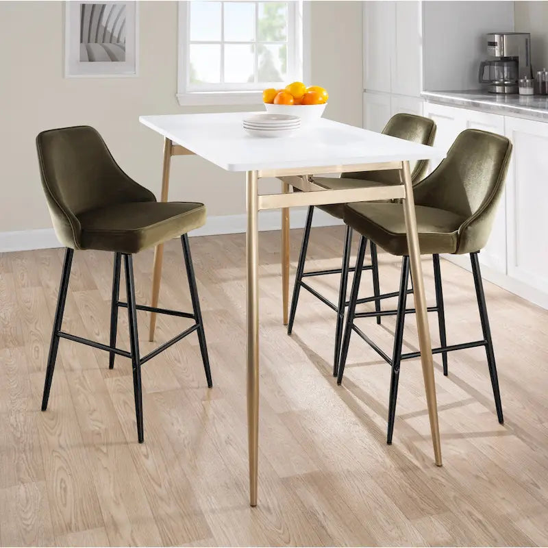 Table de salle à manger moderne à hauteur de comptoir avec surface durable et pieds robustes pour le bar de cuisine et la salle à manger
