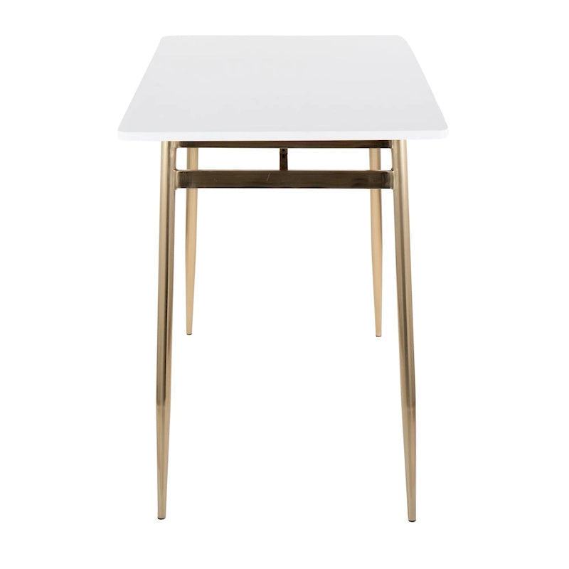 Table de salle à manger moderne à hauteur de comptoir avec surface durable et pieds robustes pour le bar de cuisine et la salle à manger