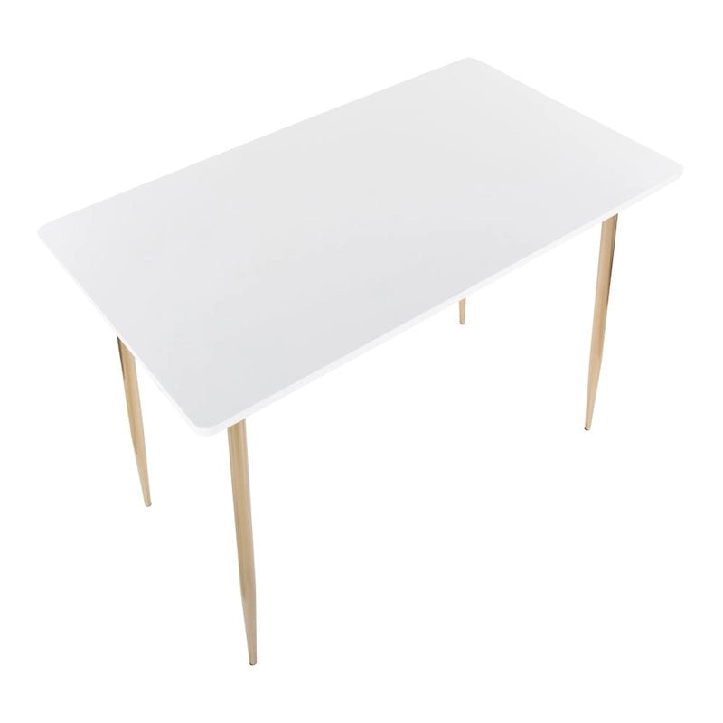 Table de salle à manger moderne à hauteur de comptoir avec surface durable et pieds robustes pour le bar de cuisine et la salle à manger