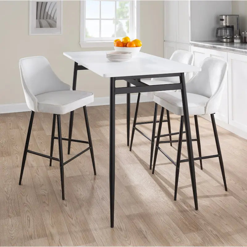 Table de salle à manger moderne à hauteur de comptoir avec surface durable et pieds robustes pour le bar de cuisine et la salle à manger