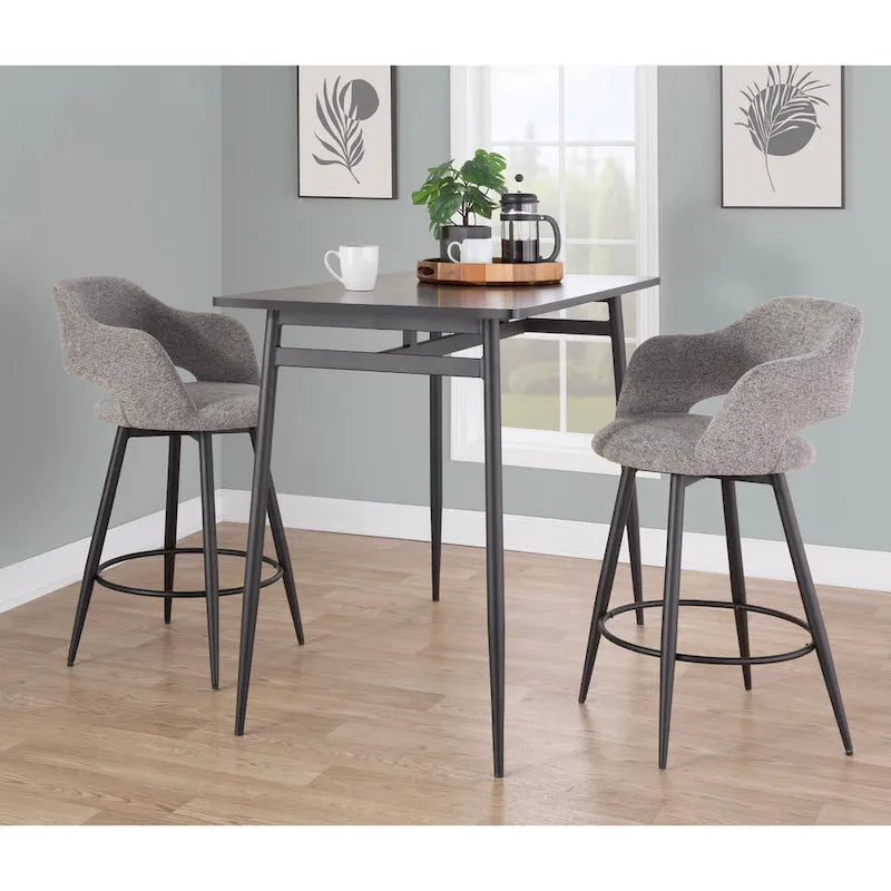 Table de salle à manger moderne à hauteur de comptoir avec surface durable et pieds robustes pour le bar de cuisine et la salle à manger