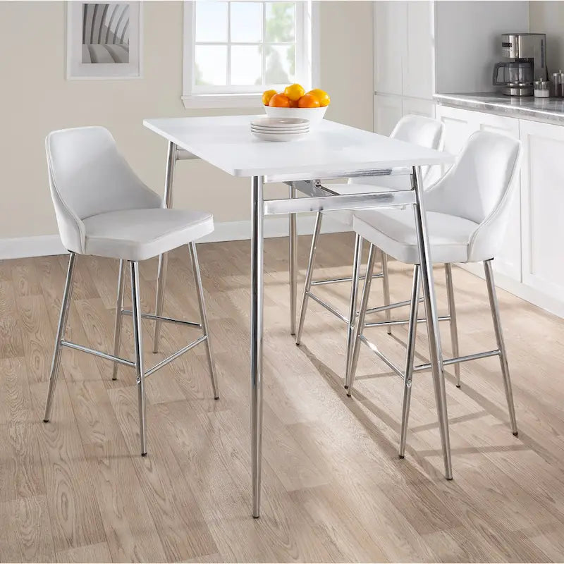 Table de salle à manger moderne à hauteur de comptoir avec surface durable et pieds robustes pour le bar de cuisine et la salle à manger