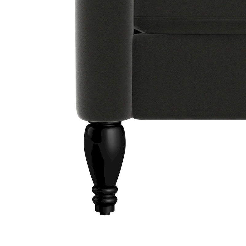 Fauteuil inclinable à dossier haut en velours à pousser