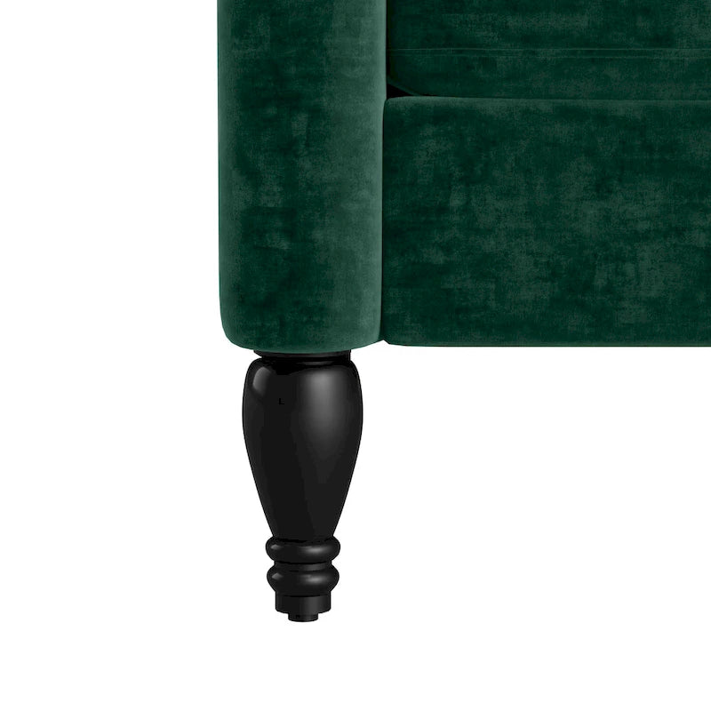 Fauteuil inclinable à dossier haut en velours à pousser
